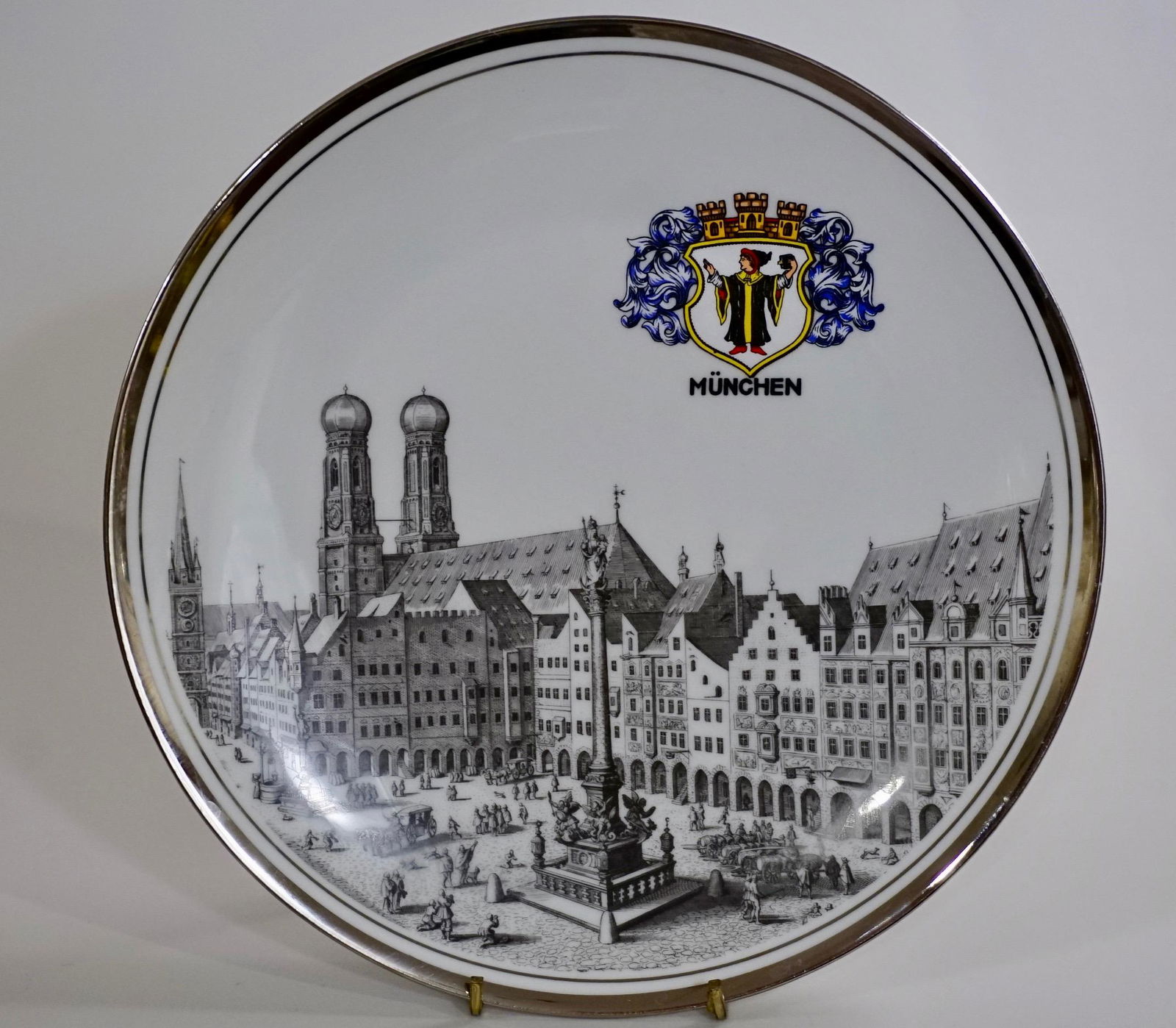 Munchen Architectural Porcelain Plate Munich Germany (1 of 5)