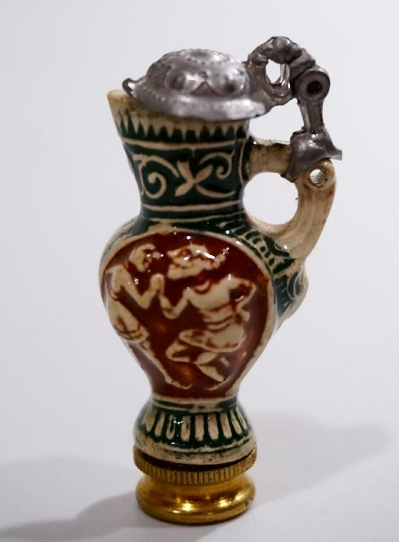 Vintage Miniature Beer Stein Lamp Shade Finial (1 of 6)