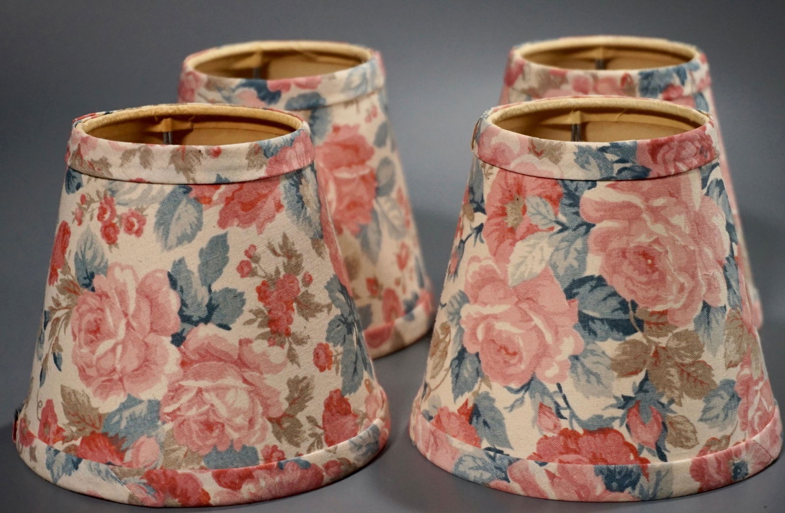 Pink Roses Country Style Vintage Lamp Shades Old Stock (1 of 3)