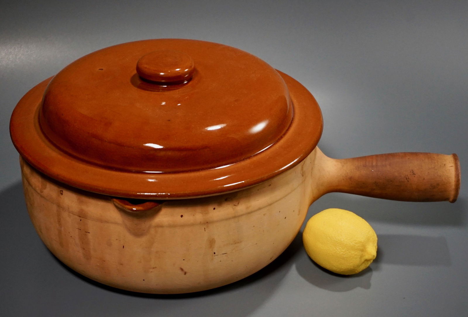 French Clay Pottery Cooking Pot Digoin Grespots Large (1 of 5)