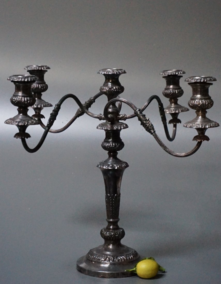 English Silver on Copper Candelabra Large Centrepiece (1 of 10)