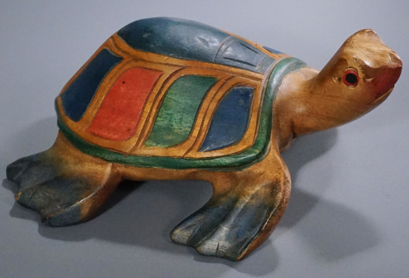 Mid Century Hand Carved Wooden Turtle Sculpture (1 of 6)