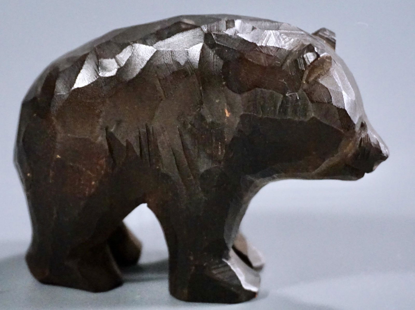 Black Forest Style Carved Wood Bear Figurine (1 of 4)