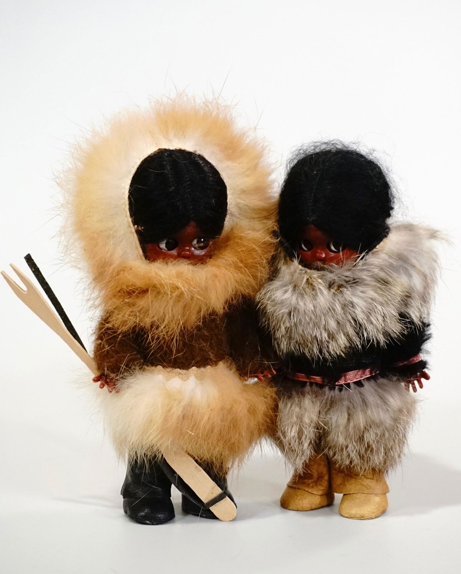 Vintage Eskimo Fur Dolls Lot of 2 (1 of 6)