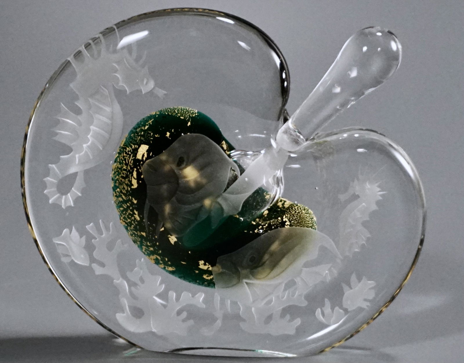 Michael Nourot Art Glass Perfume Bottle Heart Aquarium (1 of 12)