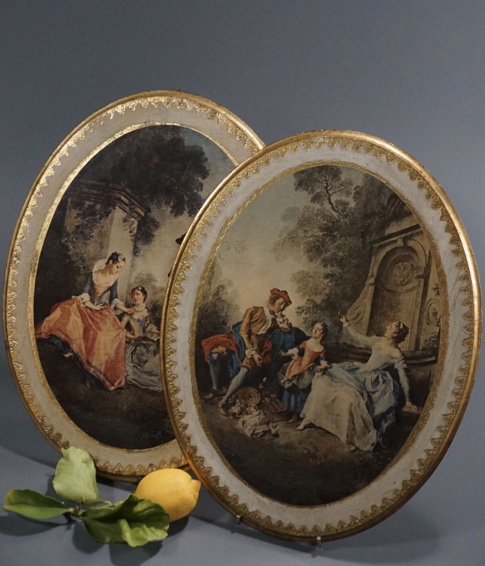 Florentine Italian Oval Wall Plaque Lot 2 Vintage Deco: Florentine Italian Oval Wall Plaque Lot of 2 Vintage Decor Approximately 14 1/4 x 11 1/8 inches each.