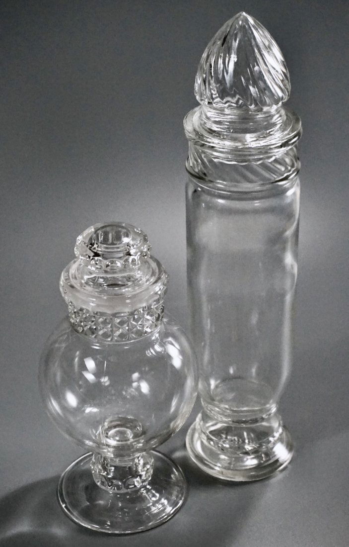 Apothecary Jar Candy Ball Glass Display Lot of 2 (1 of 7)