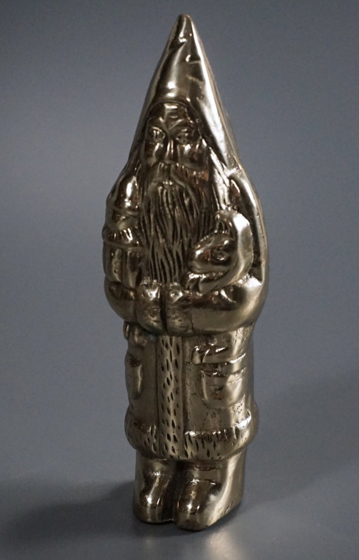 Cast Brass Santa Claus Paperweight Belsnickel Figurine (1 of 6)
