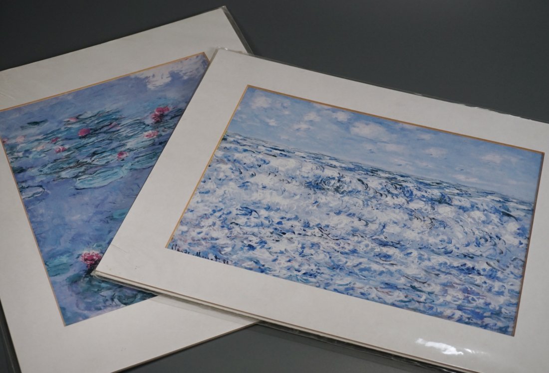 Monet Print Lot of 2 Normandy Water Lilies Waves: Monet Print Lot of 2 Normandy Water Lilies Waves Breaking Never Used Approximately 8 x 10 and 7 7/8 x 10 5/8 inches; 11 x 14 inches in the margin.