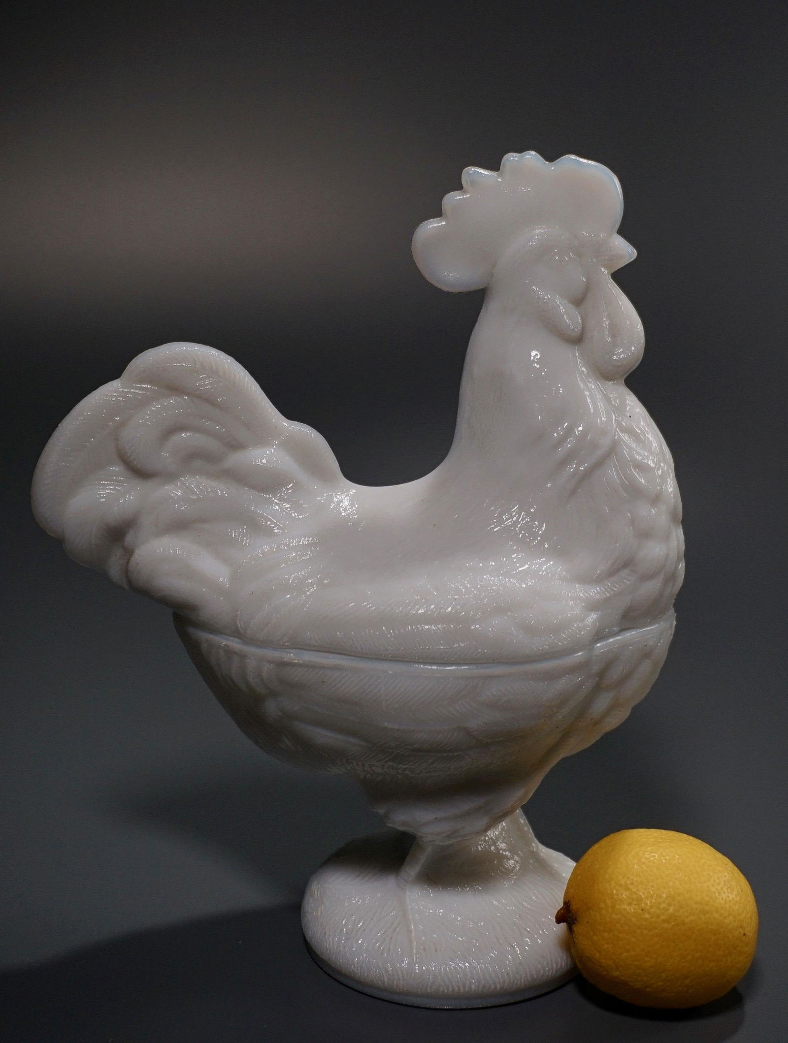 Rooster Westmoreland Milk Glass Covered Candy Dish (1 of 7)