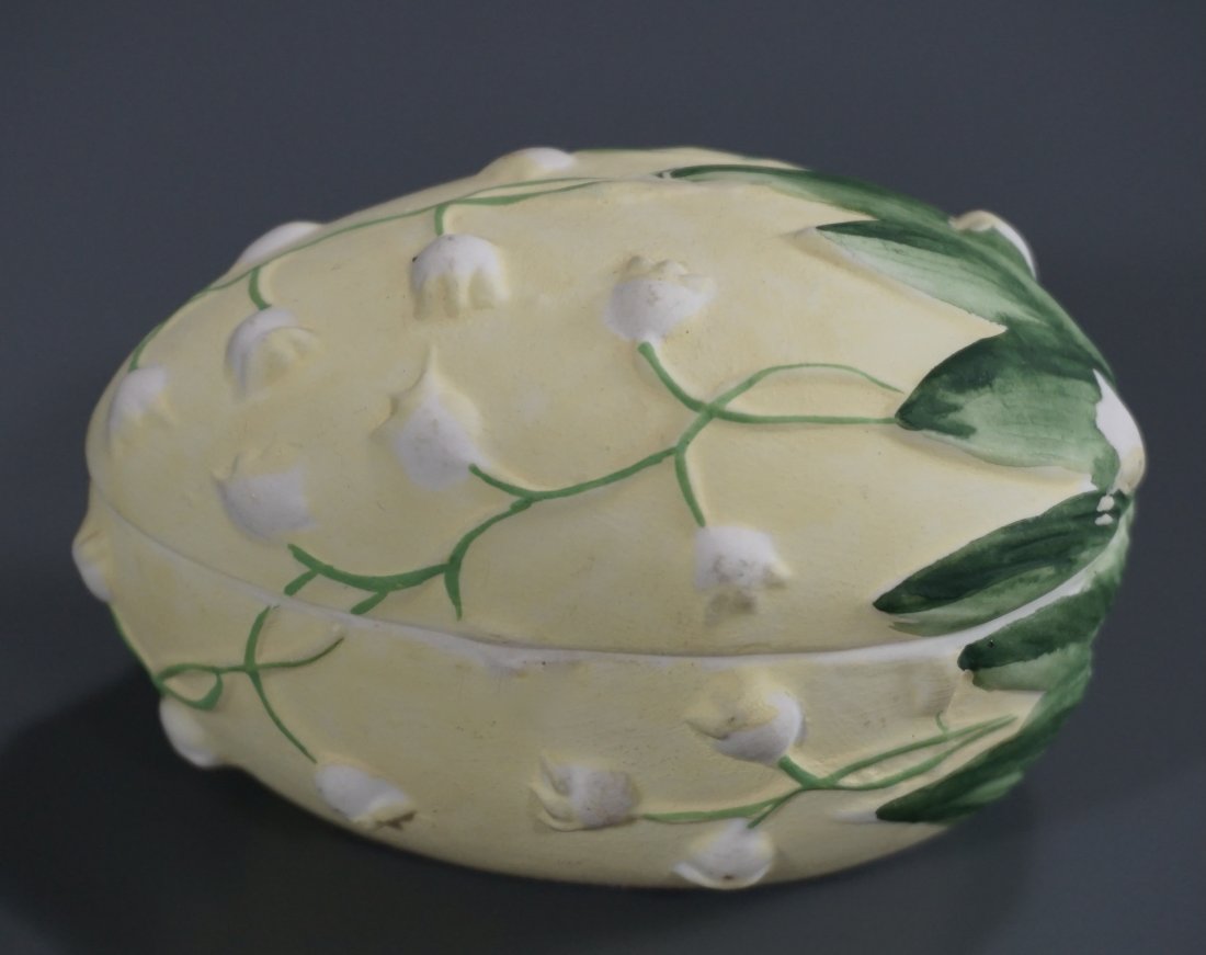 Lily of the Valley Bisque Porcelain Egg Box (1 of 4)
