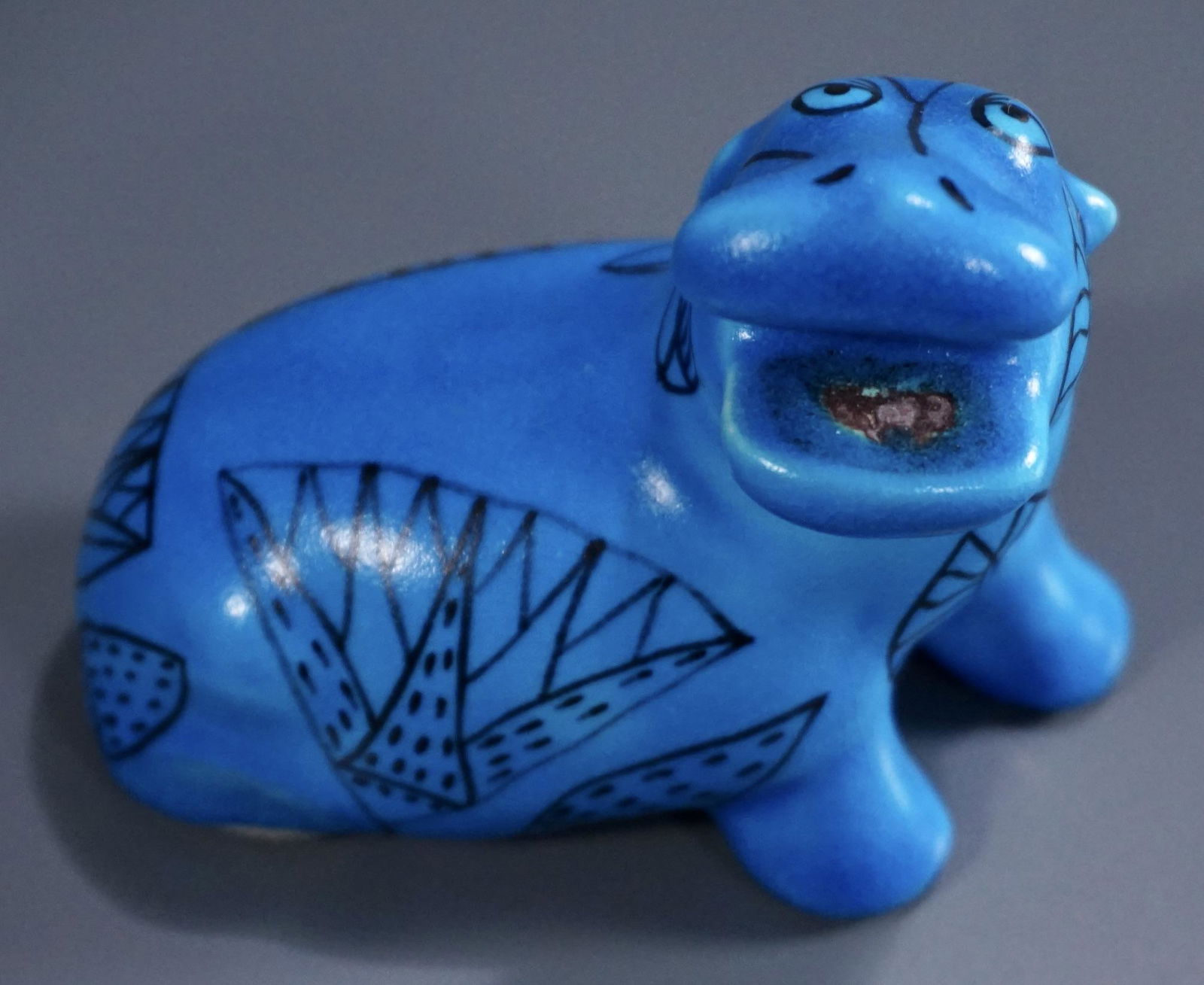 Blue Glaze Hippo MMA Ancient Egypt Style Faience (1 of 6)