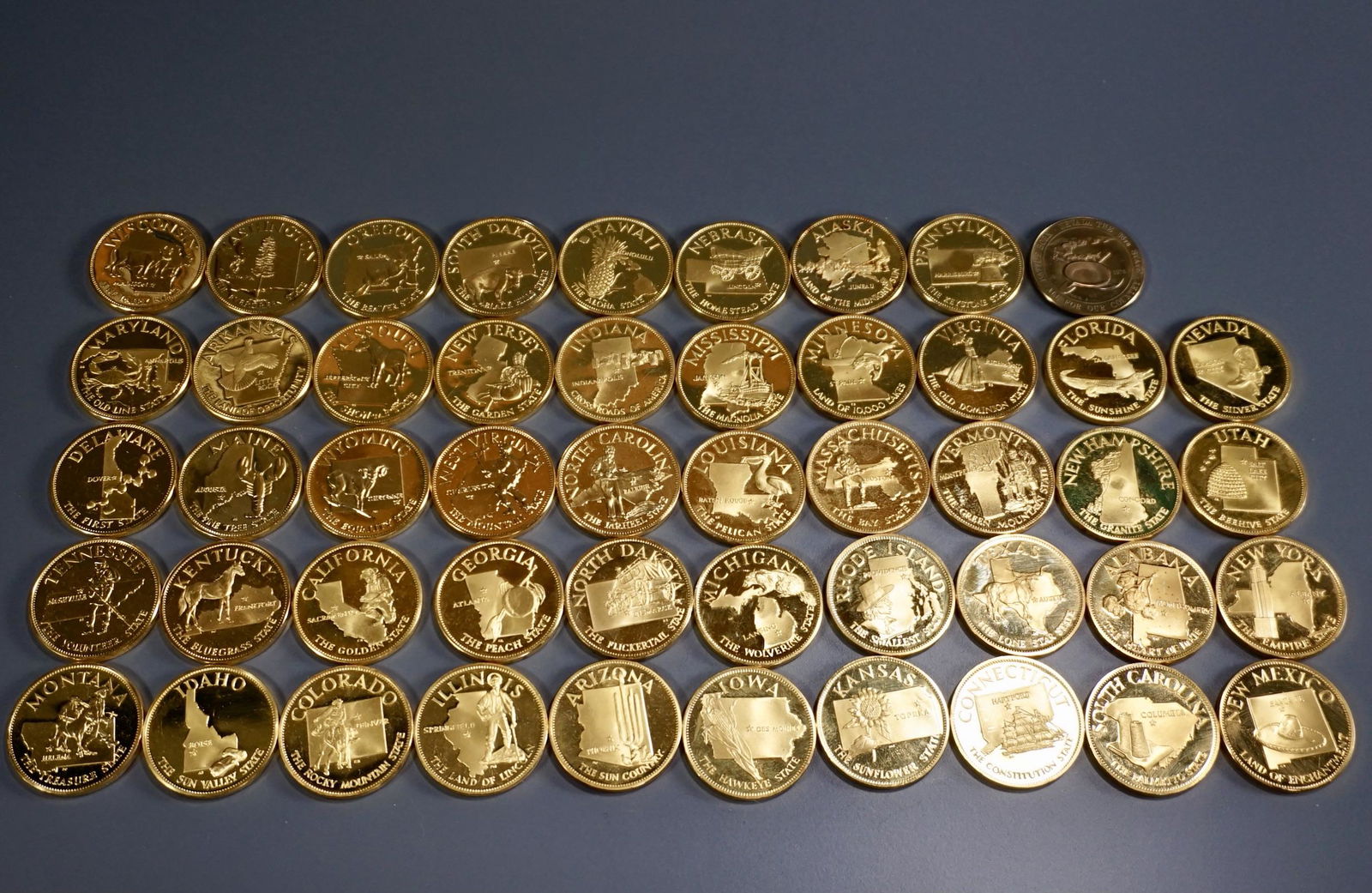 Franklin Mint States of the Union Gold Medal Governor's (1 of 7)