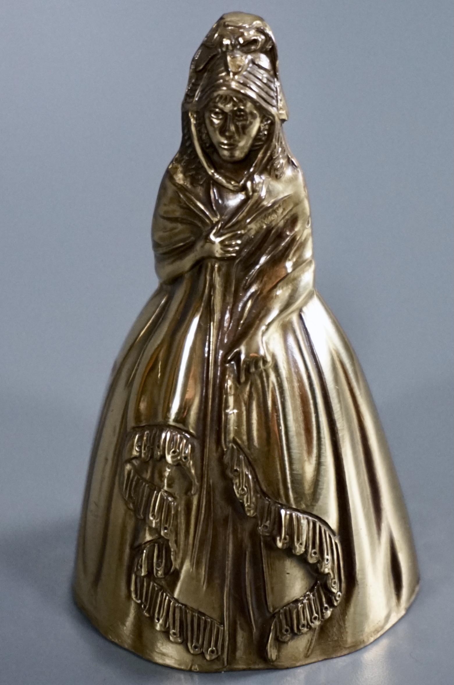 Figural Brass Lady Dinner Bell (1 of 5)