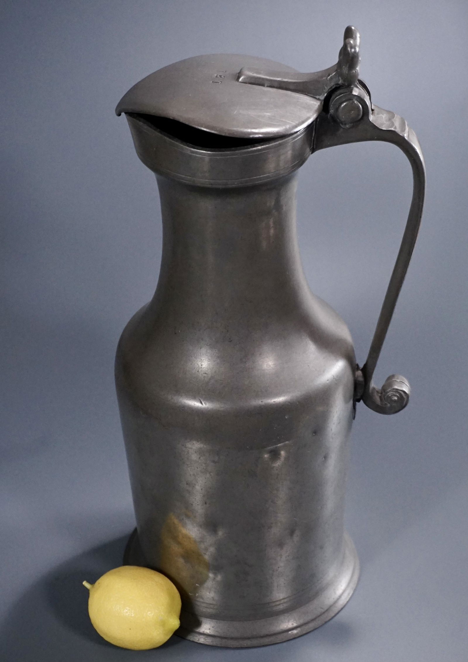 18th Century Antique German Baroque Pewter Pitcher (1 of 9)