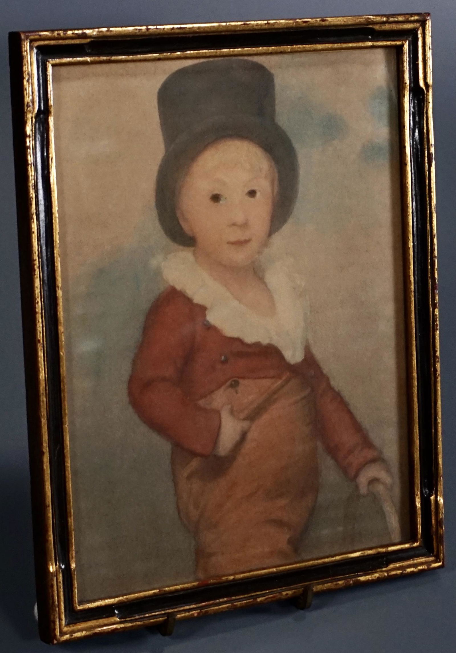 Vintage Print of a Boy in Top Hat Original Frame (1 of 6)