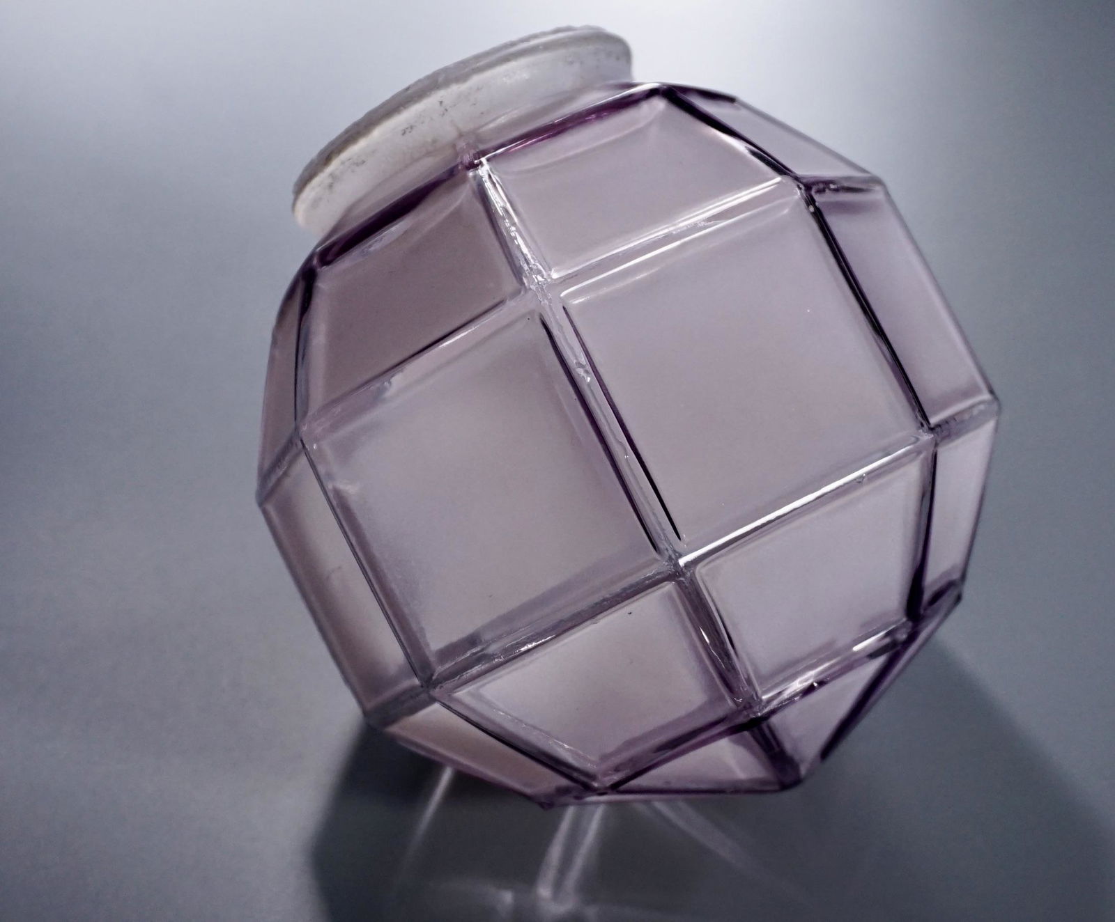 Antique Art Deco Lavender Hue Frosted Glass Globe (1 of 8)