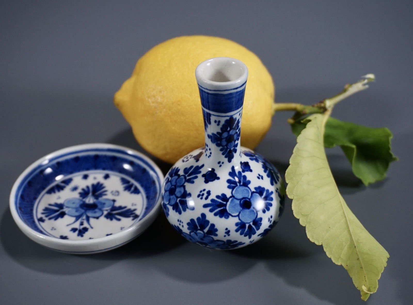 Miniature Blue Delft Vase and Hand Painted Plate (1 of 5)