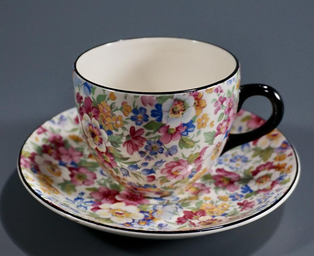 Chintz Tea Cup & Saucer Burlington Ware J Shaw & Sons (1 of 5)