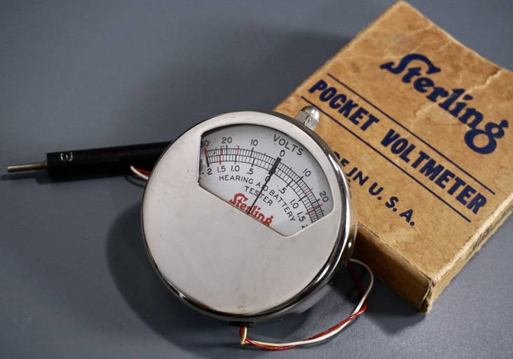 Vintage Sterling Pocket Voltmeter
