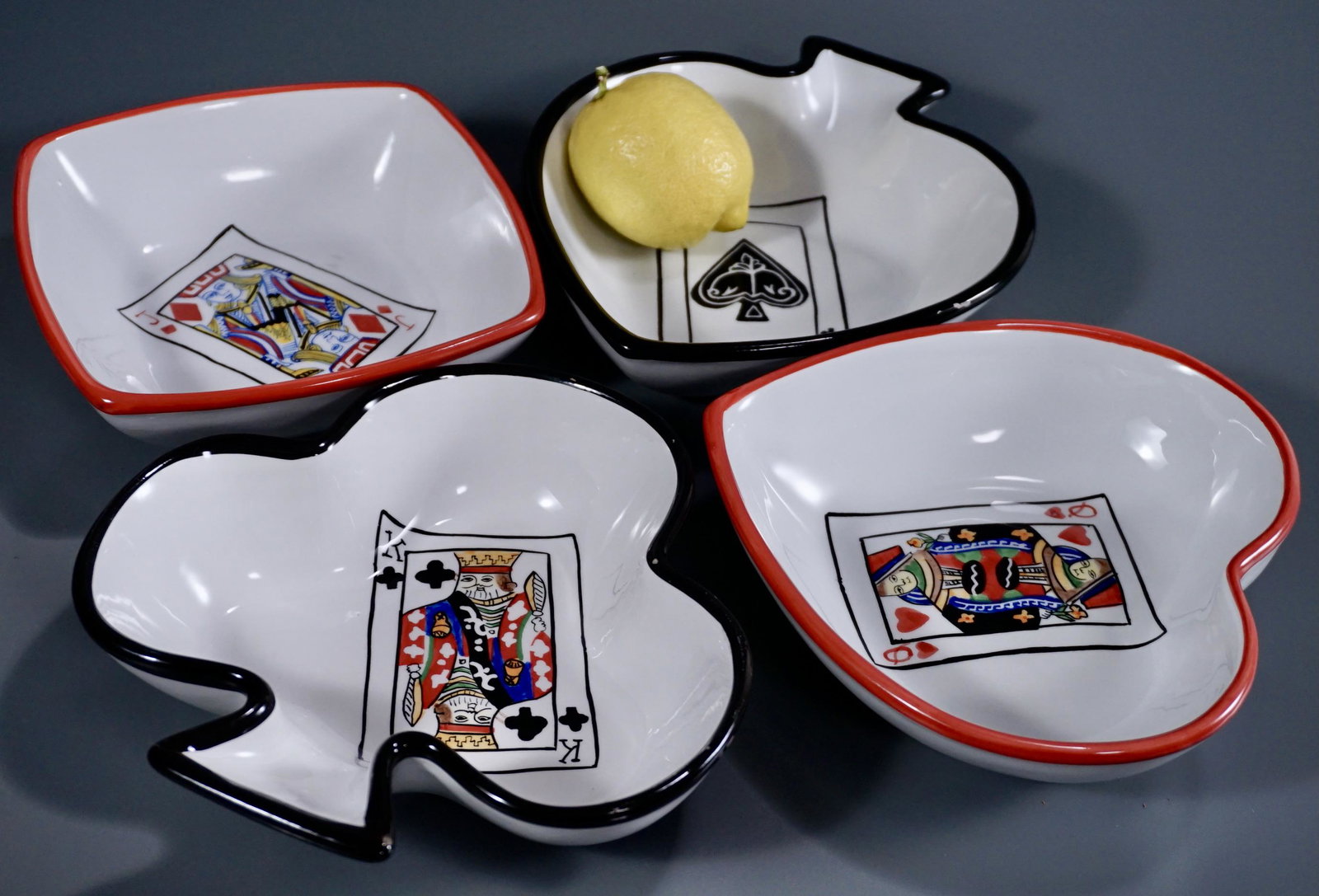 Playing Card Deck China Set of 4 Serving Bowls (1 of 7)