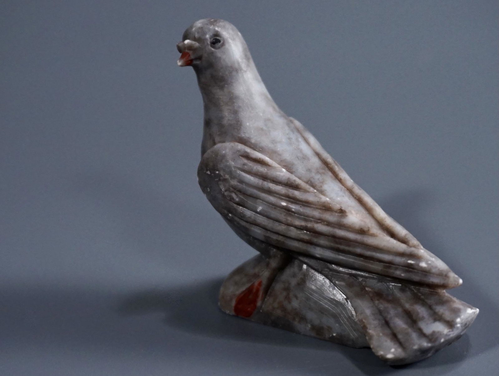 Italian Pigeon Dove Vintage Carved Stone Bird Figurine (1 of 5)