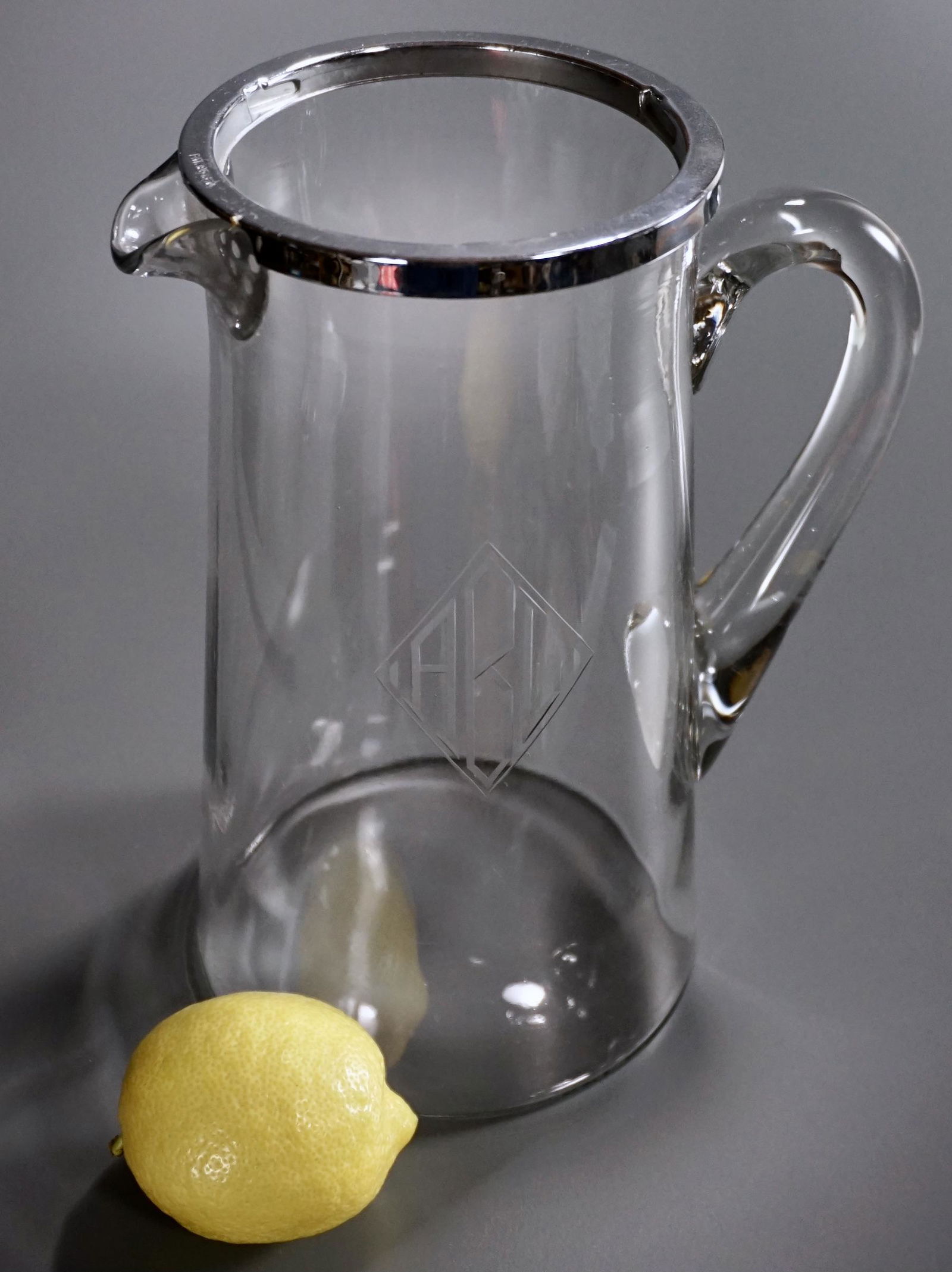 Patented Art Deco Pitcher Ice Catcher Grid ABC (1 of 7)