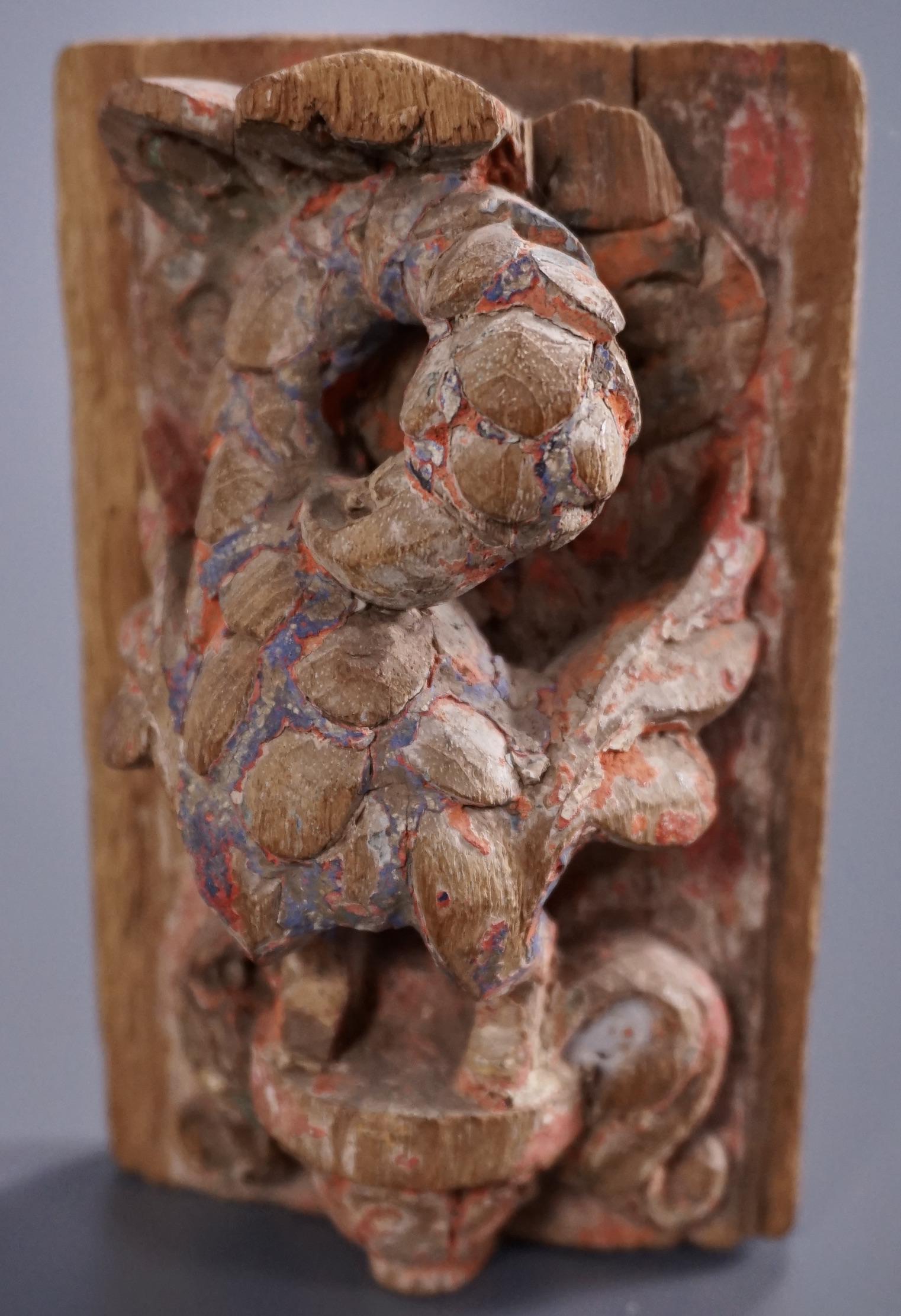 Carved Wood Pelican Fragment Biblical Bird Early (1 of 7)