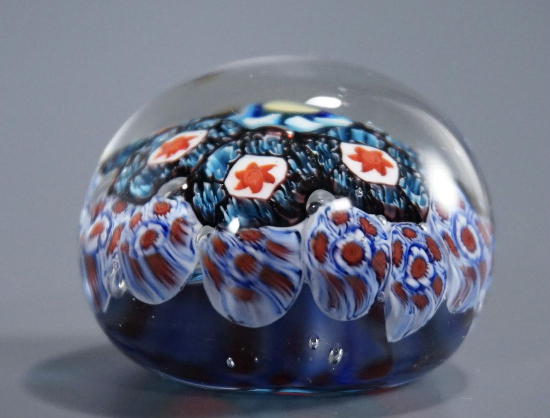 Art Glass Millefiori Paperweight: Art Glass Millefiori Paperweight Approximately 1 3/4 inches in diameter.