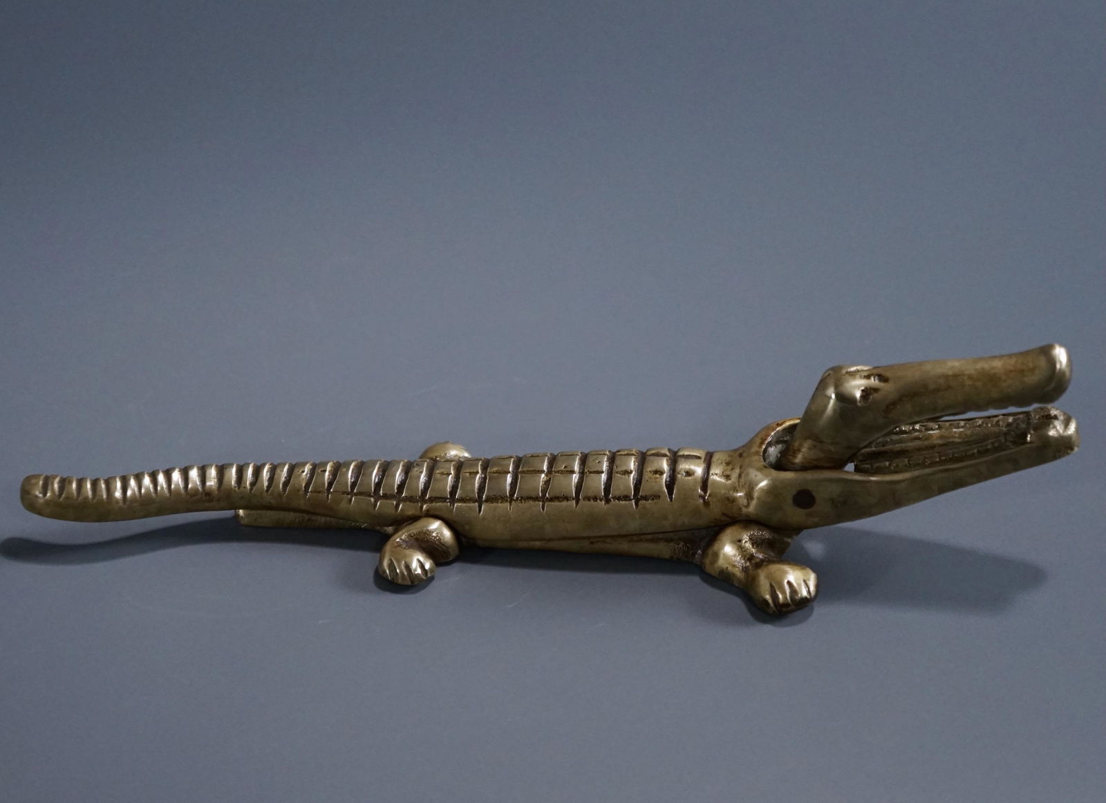 Crocodile Alligator Brass Nutcracker (1 of 5)