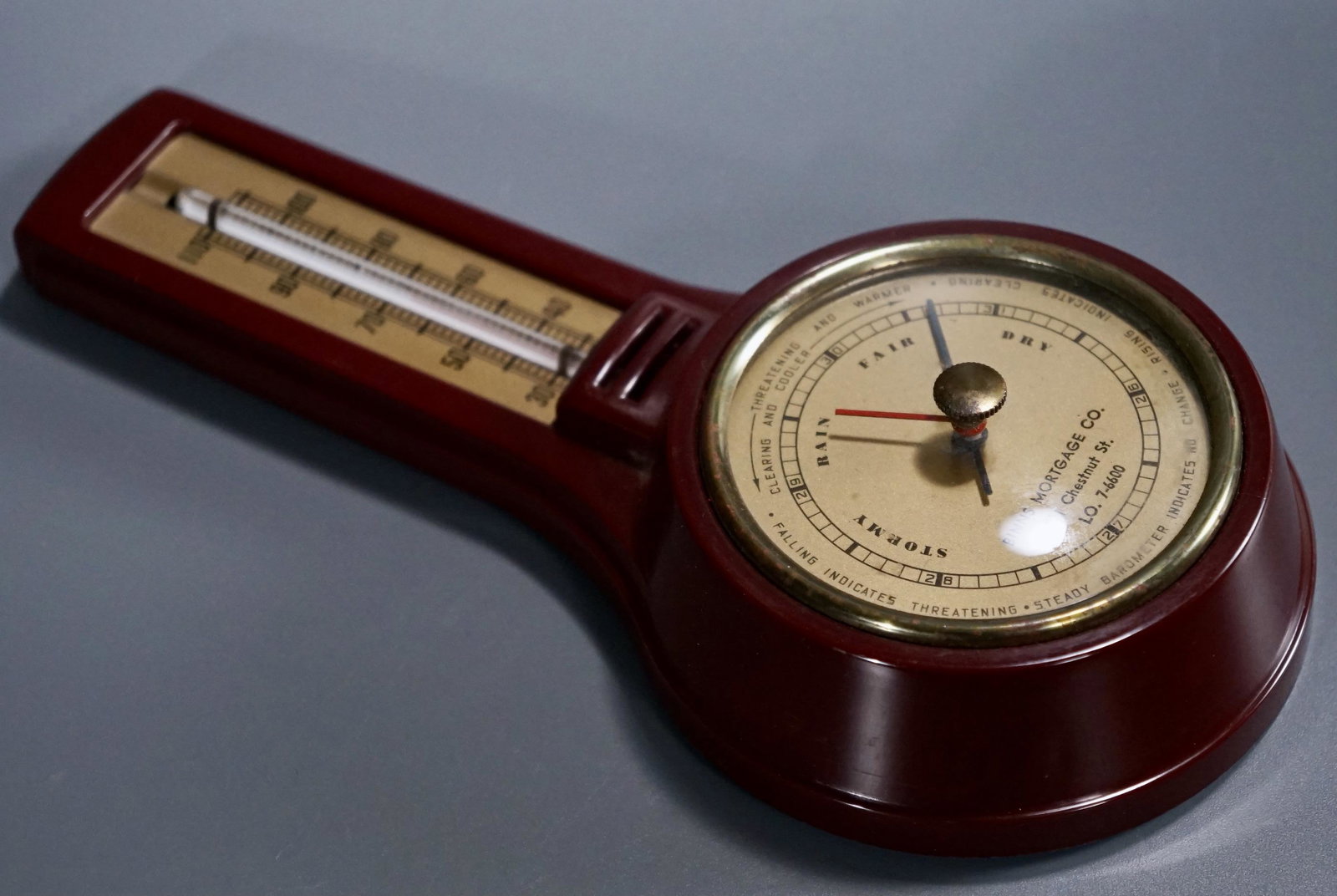 Bakelite Barometer Thermometer Vintage Wall Mount (1 of 6)