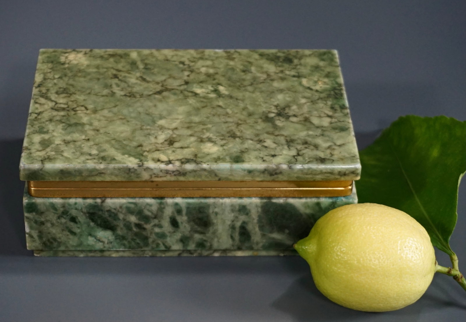 Italian Green Alabaster Hinged Box (1 of 7)