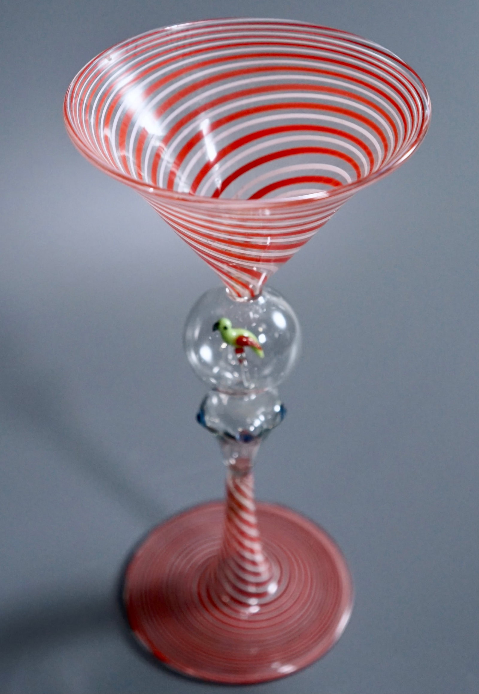 Venetian Murano Art Glass Parrot Goblet (1 of 4)