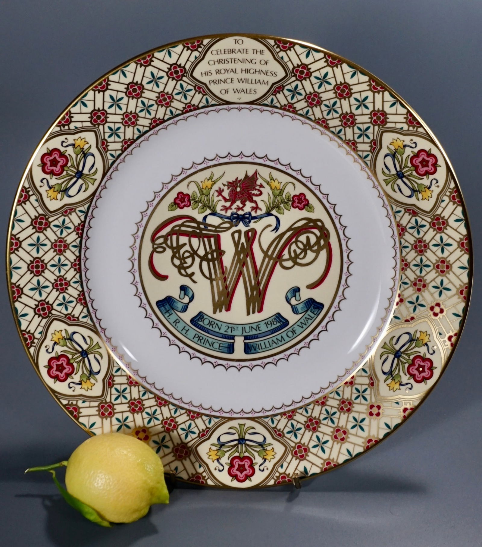 Prince William Commemorative Christening Plate 1982 Spode China Limited 80/1000 (1 of 6)