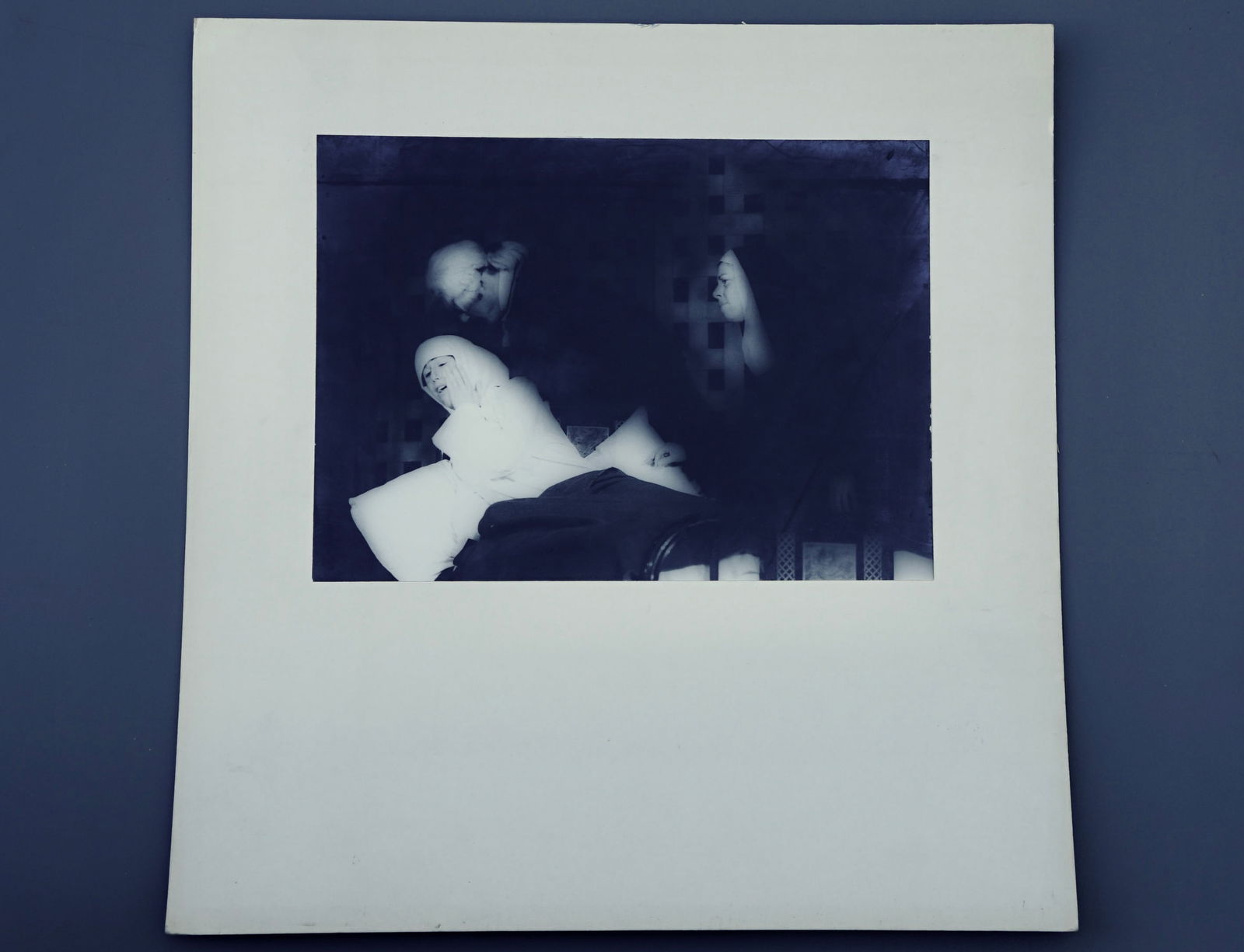 Renita Mock Nun in Bed Provocative Photo Original Gelatin Silver Print: Renita Mock Nun in Bed Provocative Photo Original Gelatin Silver Print Actual image is approximately 6 3/4 x 9 1/8 inches, 13 3/8 x 12 7/8 inches matted. Shipping Estimate:SHIPTHEBAY estimate for ship