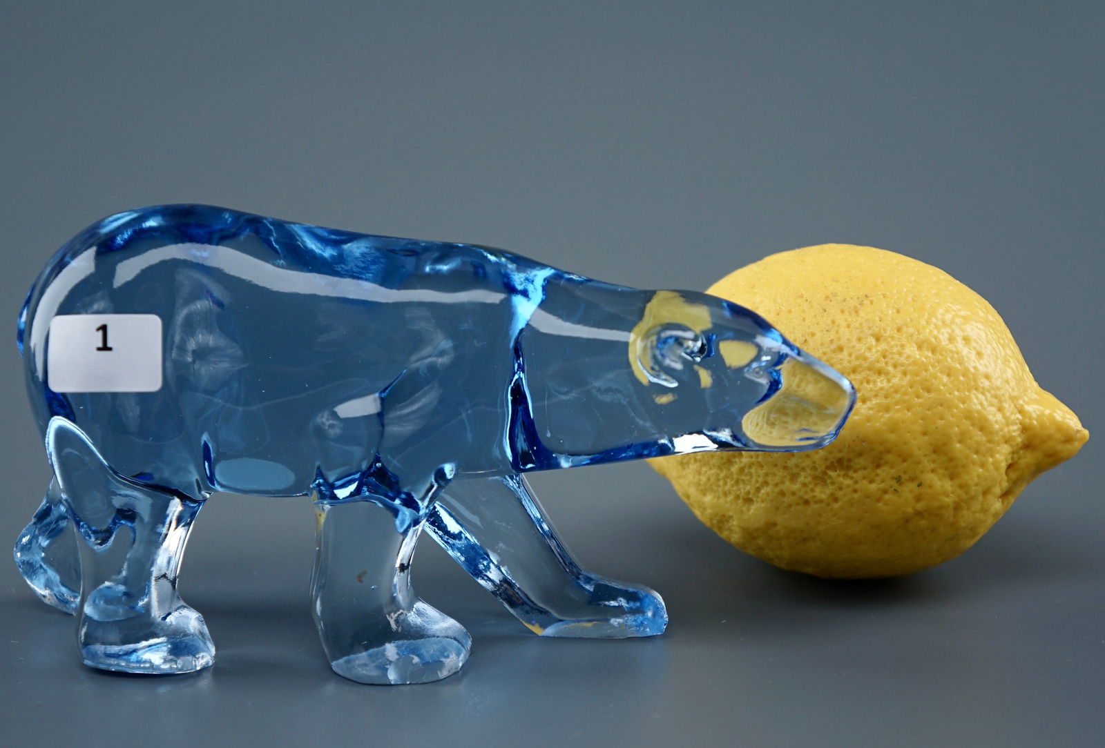 Arctic Blue Glass Polar Bear Figurine (1 of 4)