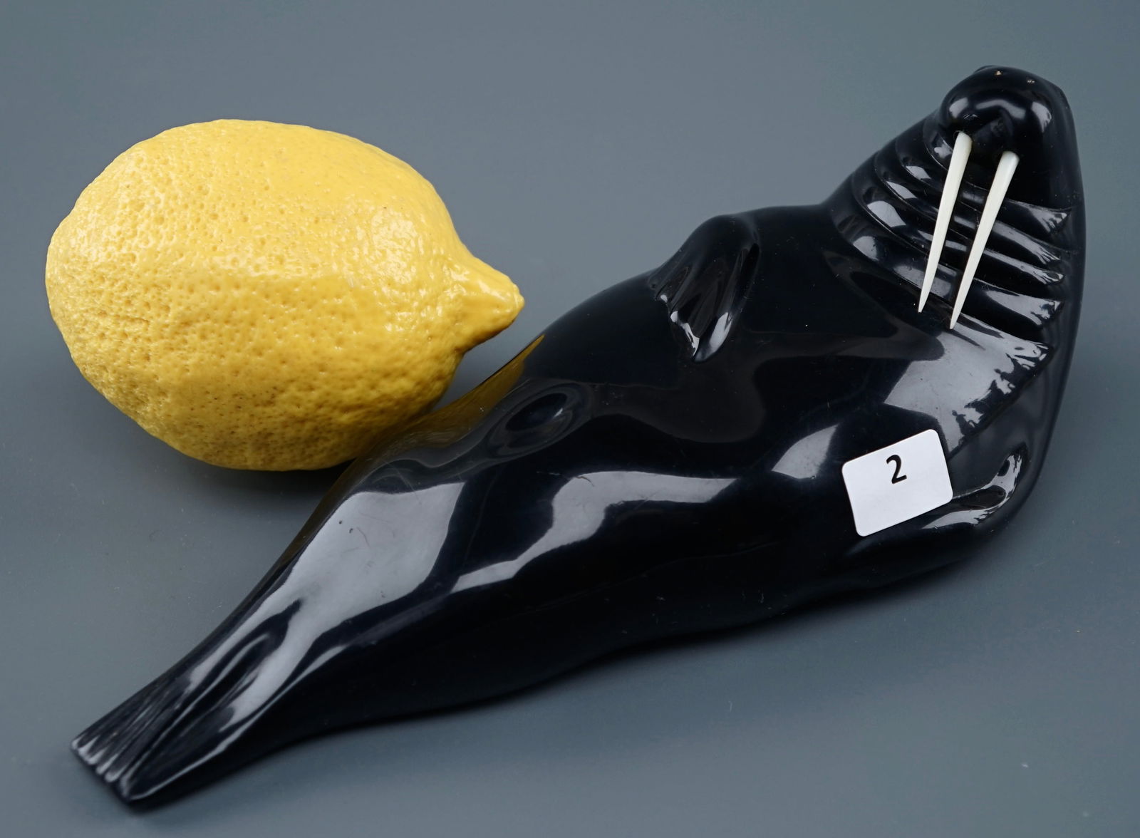 John Perry Signed Arctic Walrus With Tusks Figurine Dated 1981 (1 of 4)