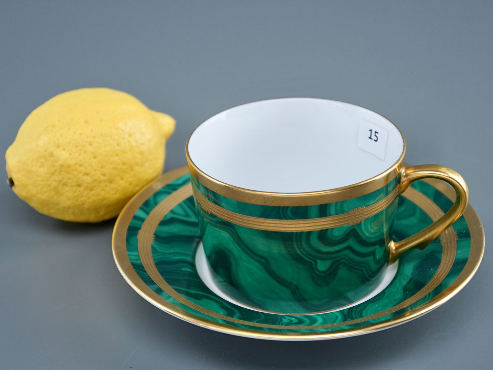 Christian Dior Gaudron Malachite Fine China Cup Saucer Set (1 of 6)