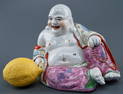 Laughing Buddha Chinese Large Famille Rose Hotei Porcelain Figurine