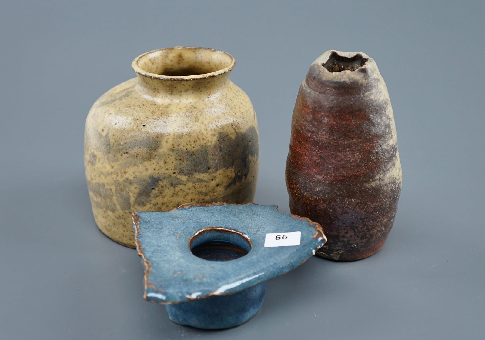 Vintage Mid Century Studio Hand Thrown Pottery Vessels Vase Jar Bowl Group of 3 (1 of 7)