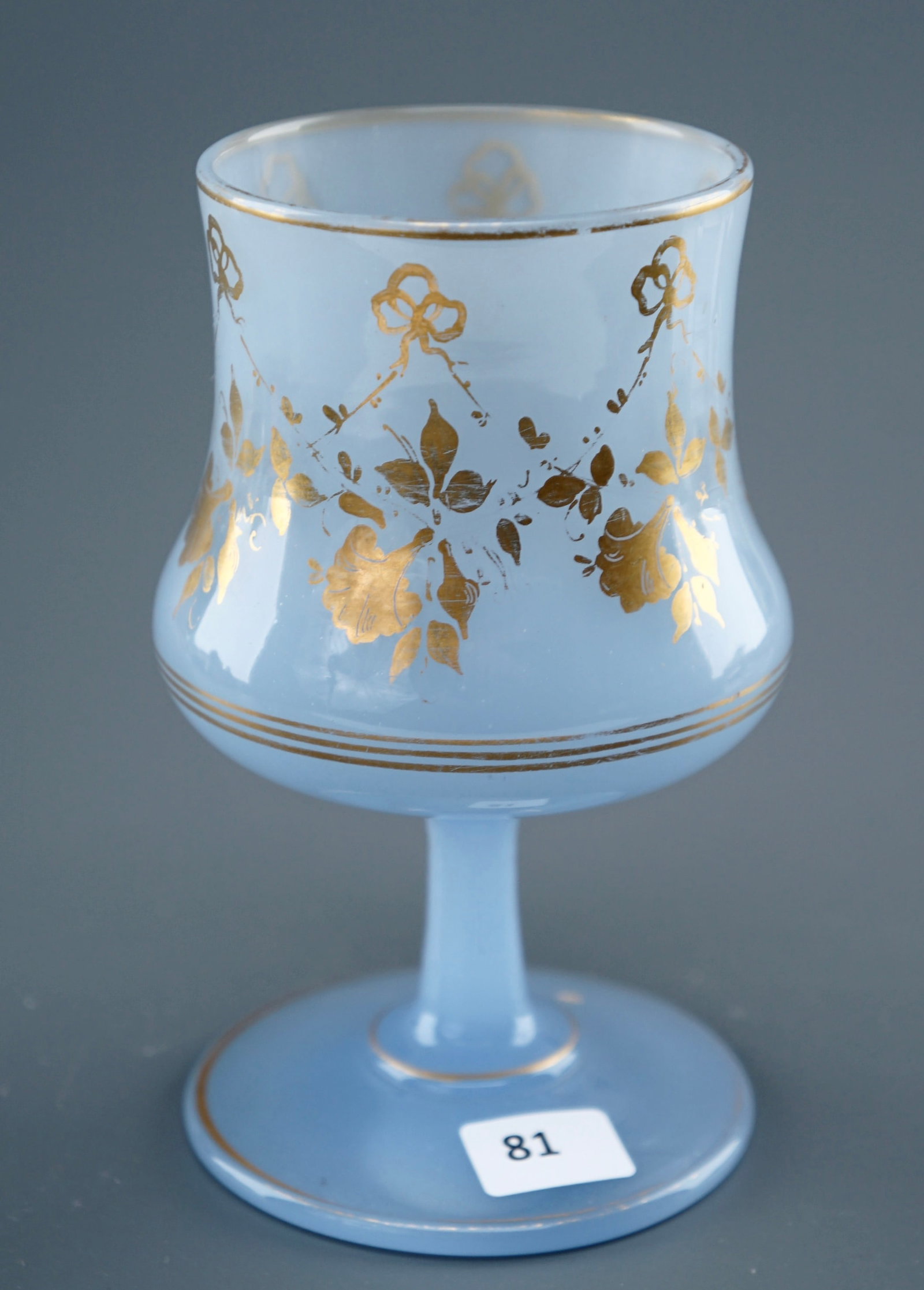 Antique French Blue Opaline Glass Vanity Vase: Antique French Blue Opaline Glass Vanity Vase Approximately 5 inches tall. SHIPPING & PICKUP: For local customers pickup is free from 122 North Santa Cruz Ave Los Gatos CA 95030. Shipping estimate, as