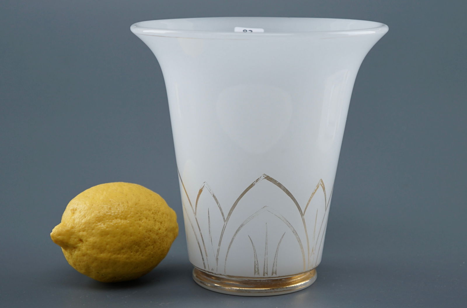 Large French White Opaline Glass Flower Vase (1 of 6)