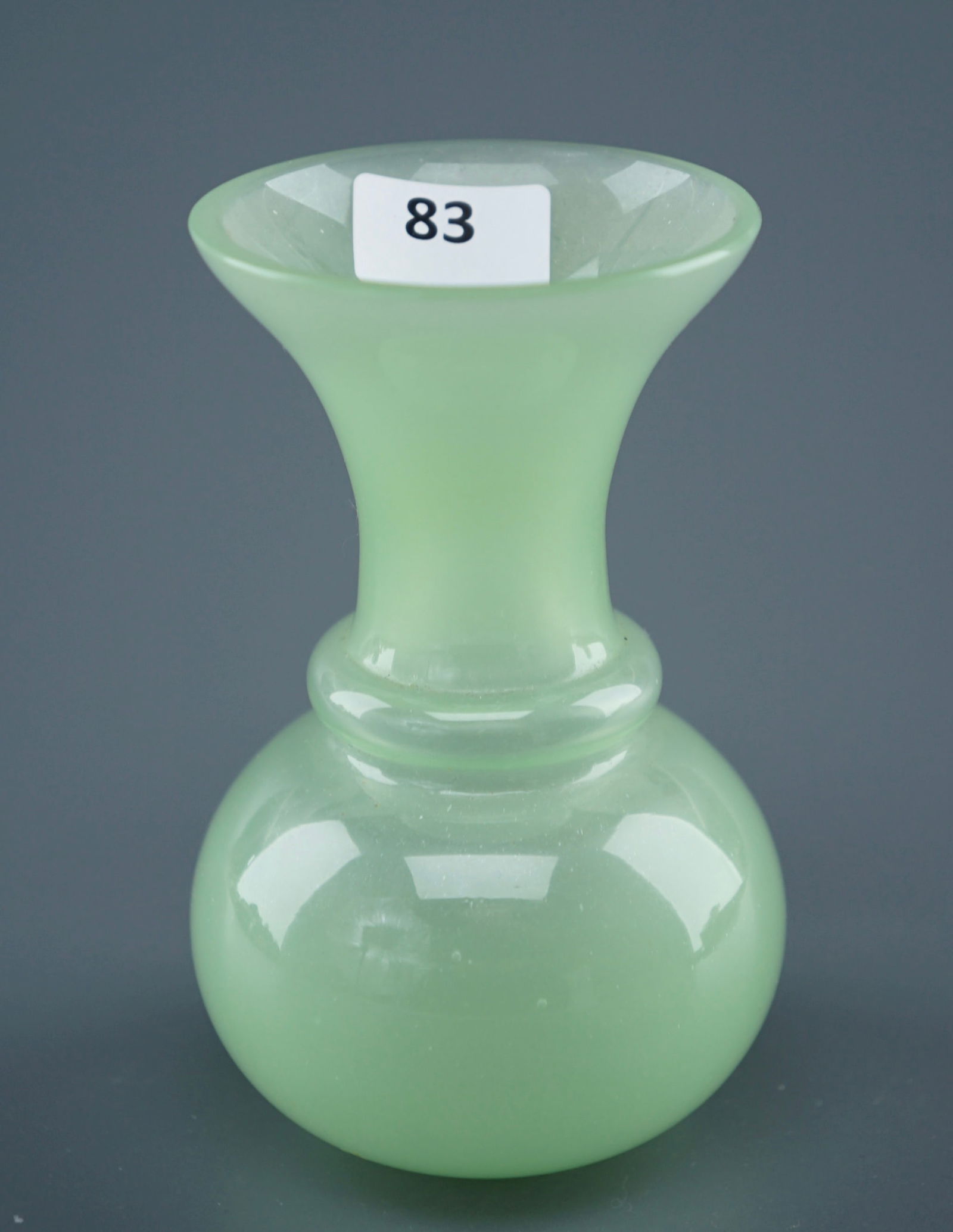 Small Green Opaline Glass Vase (1 of 5)