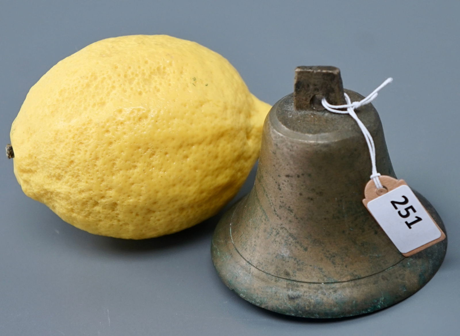 Antique Loud Brass Bell Cast Iron Clapper (1 of 4)