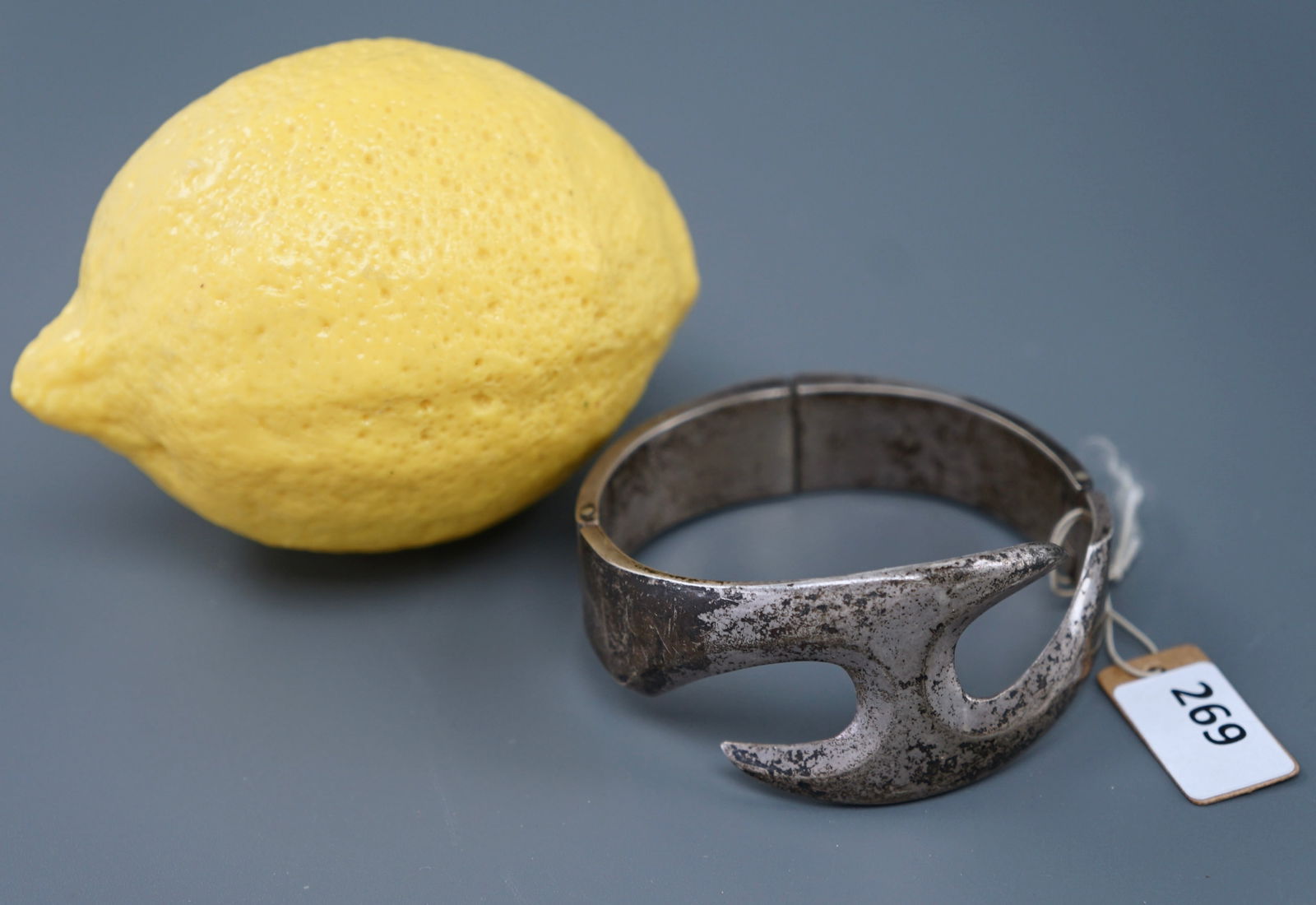 Massive 925 Sterling Silver Mexican Brutalist Cuff Bracelet (1 of 8)