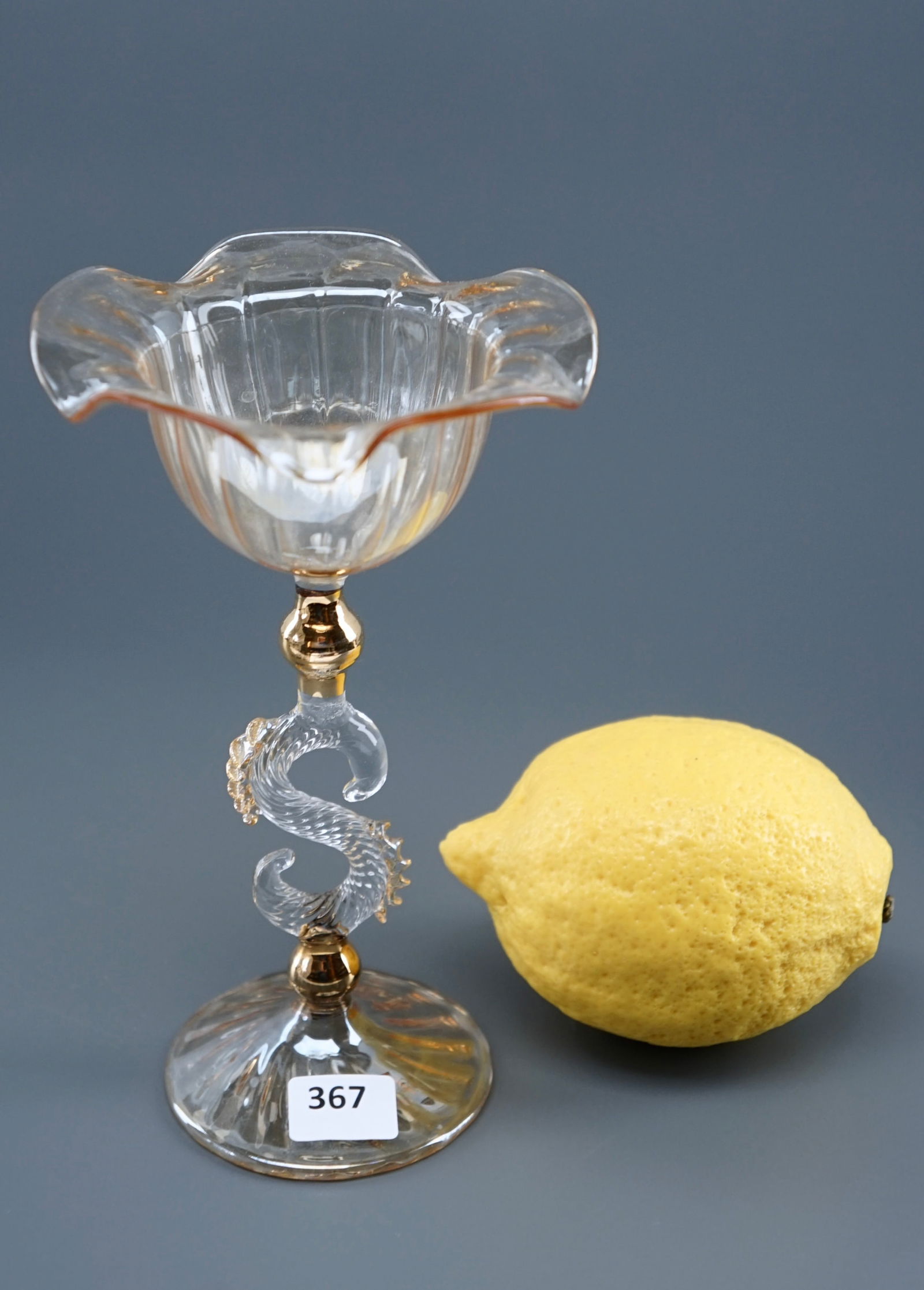 Italian Murano Blown Glass Compote Coupe (1 of 6)