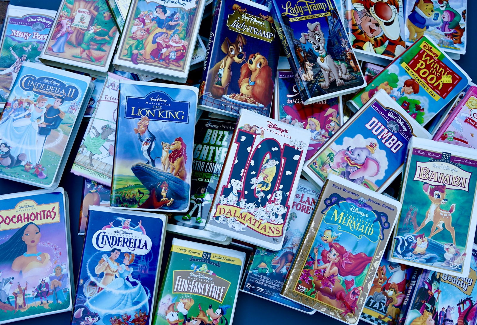 Disney VHS Video Tapes Large Lot 40 Classic Cartoon Movies (1 of 5)