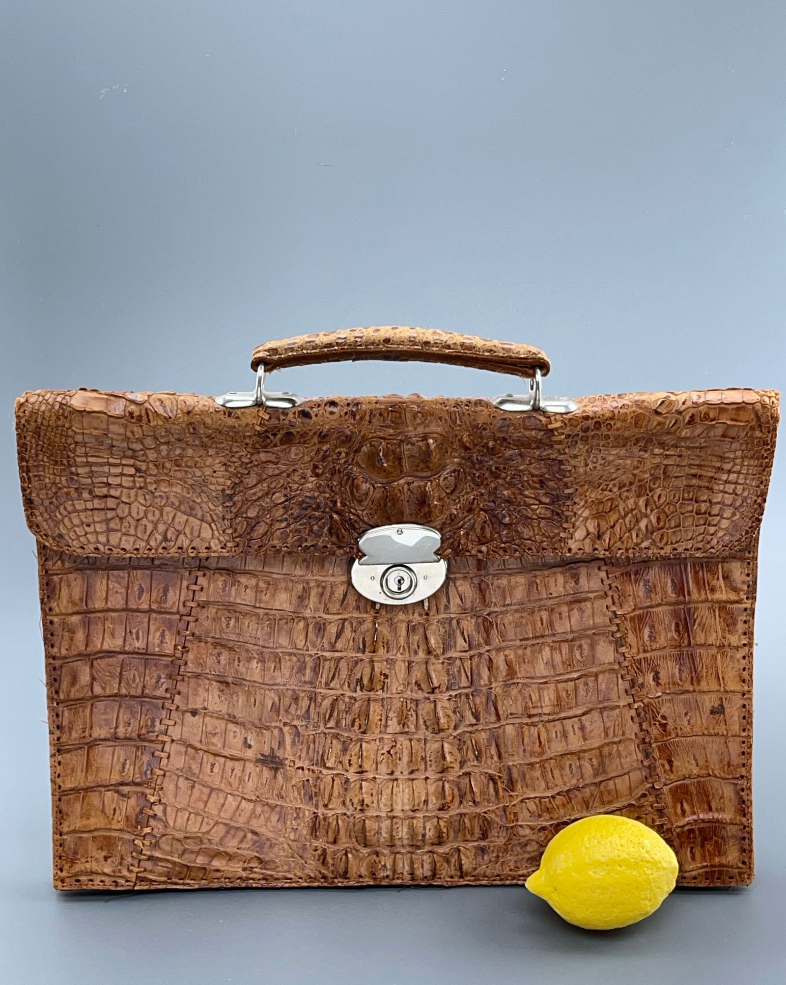 Vintage Crocodile Leather Portfolio Briefcase (1 of 11)