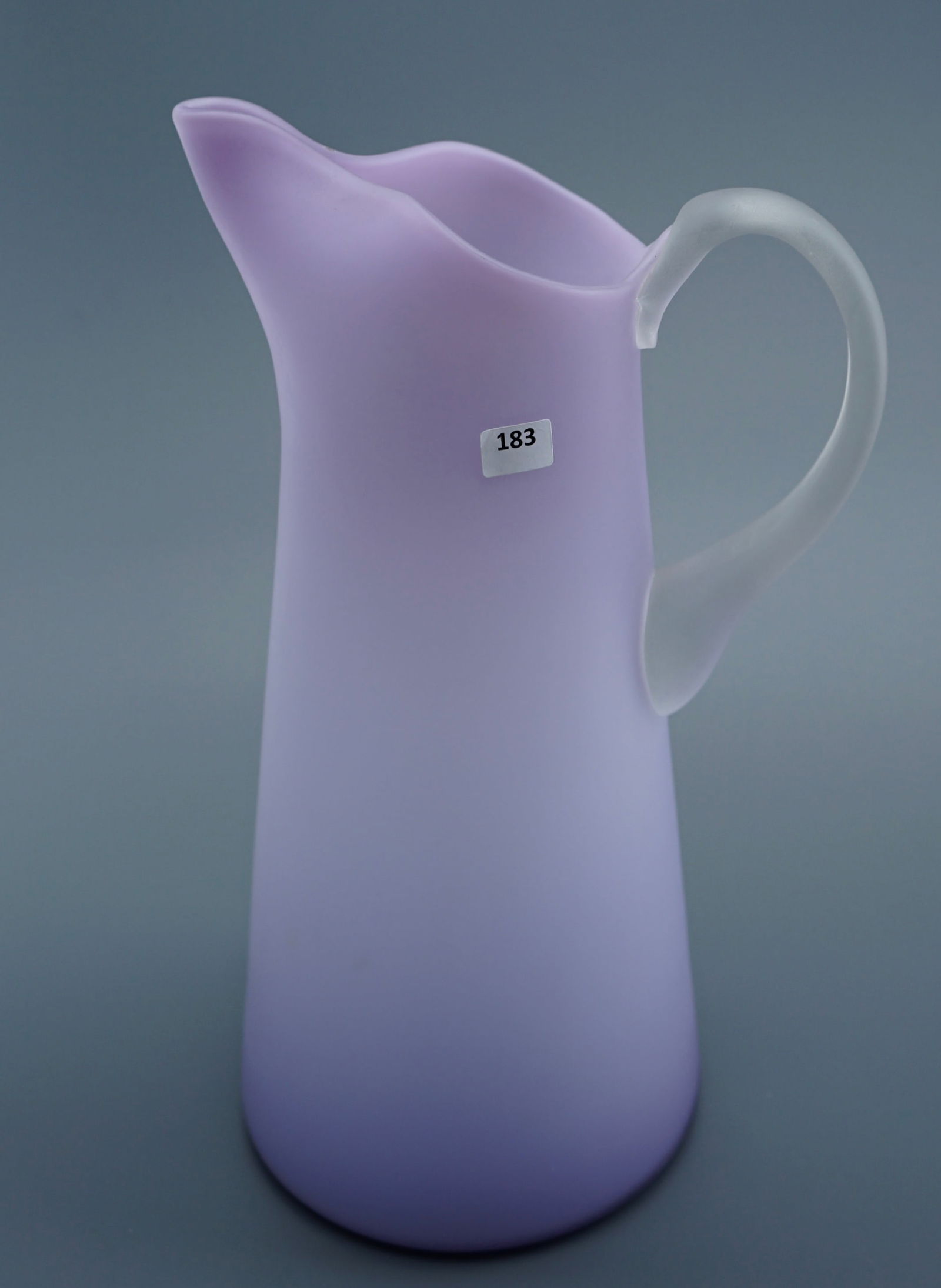 Rare Victorian Violet Burmese Satin Glass Lemonade Tea Water Pitcher Ice Cutcher Spout Antique Mt. (1 of 7)