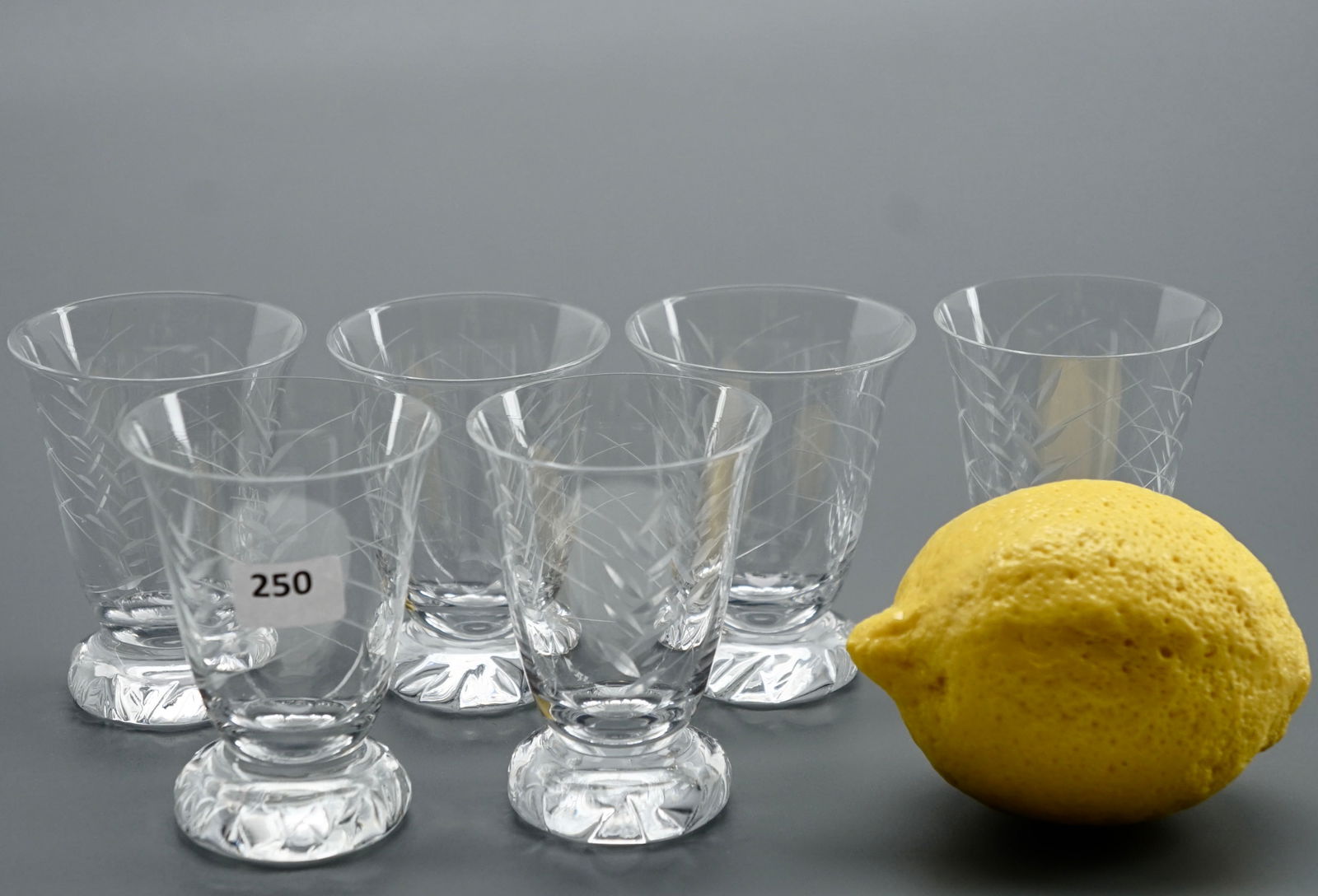 Vintage French Cordials by Daum Crystal France Mid Century Modern Small Glasses Signed on the Bottom (1 of 5)